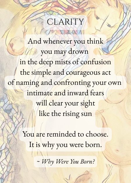 clarity — from Why Were You Born?