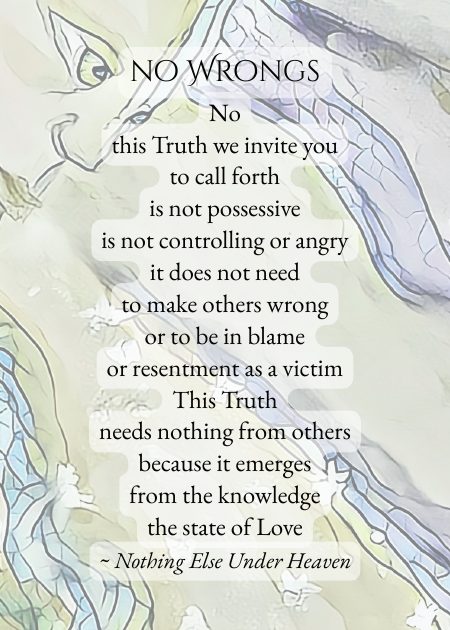 no Wrongs — from Nothing Else Under Heaven