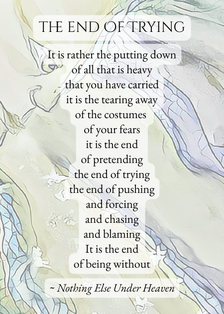 the end Of Trying — from Nothing Else Under Heaven