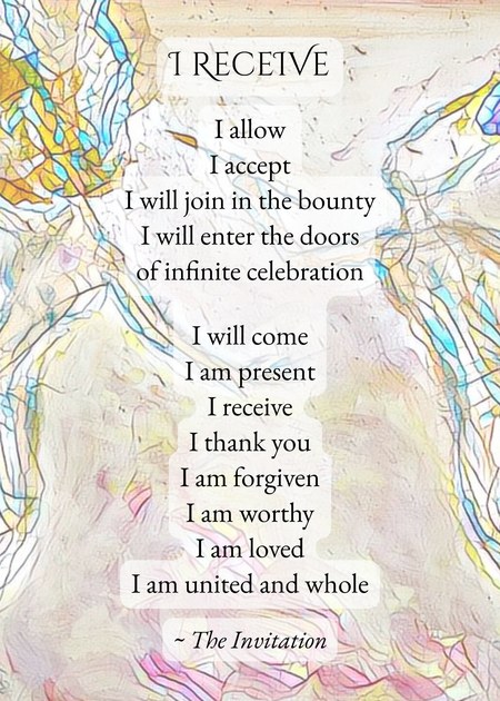 I RECEIVE — from The Invitation